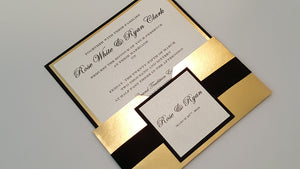 Layered Invitation comes with RSVP cards and envelopes