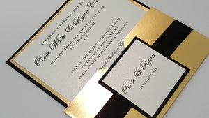 Black and Gold Marriage Card